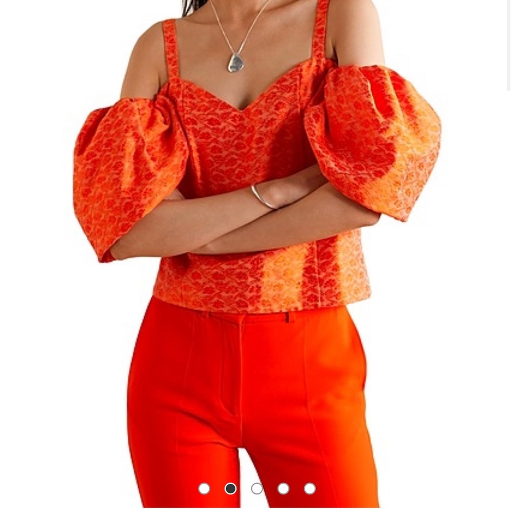 LAST CHANCE! Rosie Assoulin puff sleeve off shoulder blouse